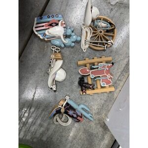 Vintage Burwood Southwest Cowboy‎ Mancave Western Wall Home Interiors Set of 5